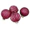12ct. 3&#x22; Glitter &#x26; Matte Magenta Pink Finial &#x26; Glass Ball Christmas Ornaments